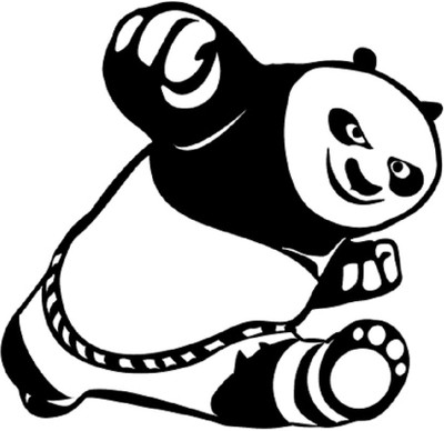 Asmi Collections 60 cm Cute Kung Fu Panda Removable Sticker(Pack of 1)