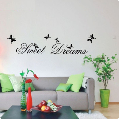 Asmi Collections 150 cm Sweet Dreams Butterflies Removable Sticker(Pack of 1)