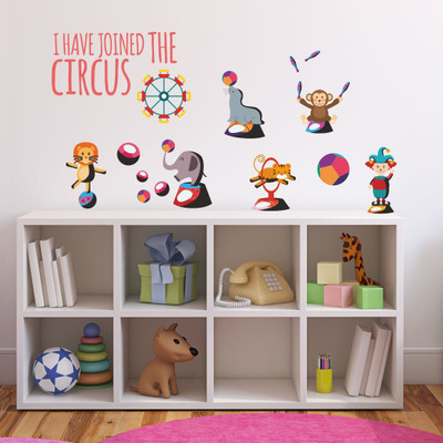 

Nilaya by Asian Paints  Wall Ons Circus Fun Wall Sticker Sticker(Pack of 1, Multicolor