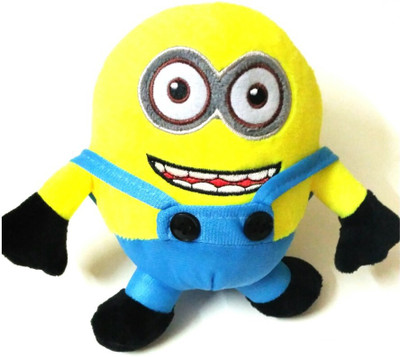SOFTLINE MINION SOFT TOY - 19 cm(Yellow, Blue), Blue;yellow