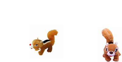 

mega star Squirrel Soft Toy 30 cm(Beige$Grey)(set of 2) - 9 cm(Multicolor)