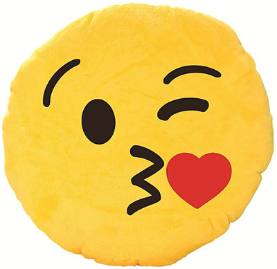 

Maa khwab Kiss Emotion Cushion Giving Flying - 26 cm(Yellow)