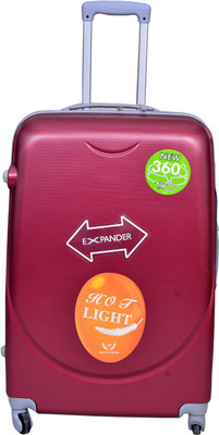 

PRAGEE CHECK IN LUGGAGE TROLLEY BAG Expandable Check-in Luggage -  inch(Maroon