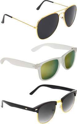 

Abner Aviator, Wayfarer, Clubmaster Sunglasses(Black, Multicolor, Black