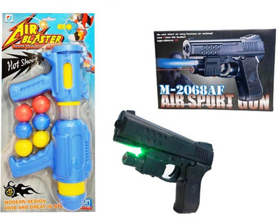 

FEMININE STYLE Combo of Air Blaster Gun And Air Sport Laser Gun(Multicolor)