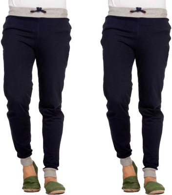 WellFitLook Colorblock Men Dark Blue Track Pants