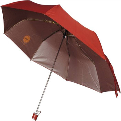 ZVR Pakiza Nylon Red 3 Fold Umbrella(Red)