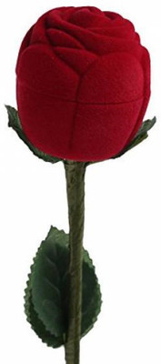 

Sukot Romantic Rose Ring Case Ring Holder Organizer Vanity Box(Red & Green)