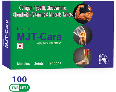 

NOVUS 's MJT-CARE Joint Support Supplement | Glucosamine + Chondroitin + Collagen + Garlic + Micronutrients (100 Tablets)(100 No)