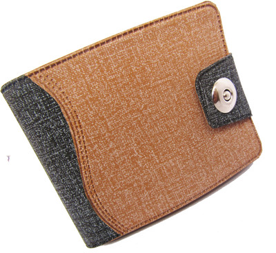 

POLAND Boys Multicolor Canvas Wallet(3 Card Slots), Multicolour-tan