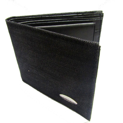 

POLAND Boys Blue Canvas Wallet(5 Card Slots), Black