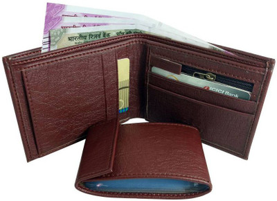 

pocket bazar Men Brown Artificial Leather Wallet(8 Card Slots)