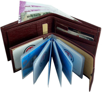 TnW Boys Brown Artificial Leather Wallet(10 Card Slots)