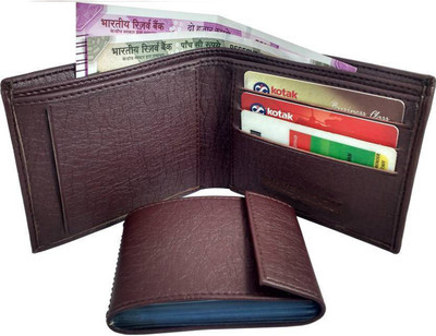 

Havealook Men Brown Artificial Leather Wallet(9 Card Slots)