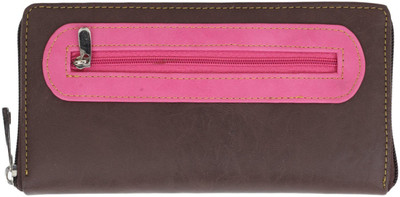 

K London Women Brown, Pink Artificial Leather Wallet(6 Card Slots)
