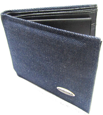 

POLAND Boys Blue Canvas Wallet(5 Card Slots), Black;blue