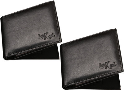 

Look-Kool Men Black Genuine Leather Wallet(4 Card Slots)