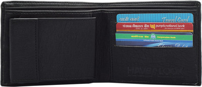 

Havealook Men Black Artificial Leather Wallet(9 Card Slots)
