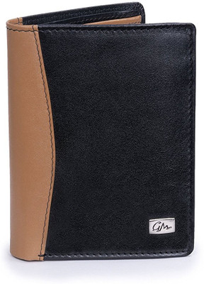 

Gentleman Men Tan, Black Genuine Leather Wallet(6 Card Slots)