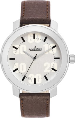 Ravinson R3121SL03 Premium fastrack design Brass Case Genuine Leather Strap Watch  - For Men   Watches  (Ravinson)