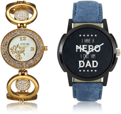 View Shivam Retail LR07-204 New Latest Collection Metal & Leather Strap Boys & Girls Combo Watch  - For Men & Women Wrist Watches Price Online(Shivam Retail)