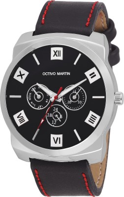 OCTIVO MARTIN OM-LT 1012 Black Chronograph Pattern Watch  - For Men   Watches  (OCTIVO MARTIN)