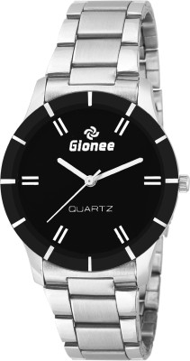 Gionee Gion238 Analog Black Round Dial Silver Case and Chain Watch  - For Men   Watches  (Gionee)