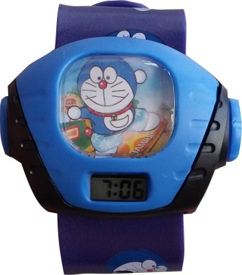 SS Traders -Cute Purple Doraemon Single Projector Watch  - For Boys & Girls   Watches  (SS Traders)