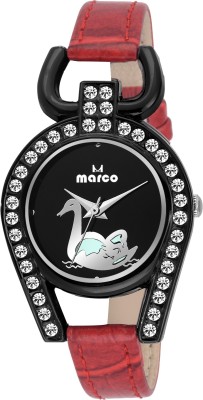 MARCO jewel mr-lrblkd02-black-red Watch  - For Women   Watches  (Marco)