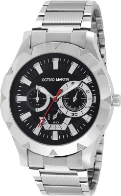 OCTIVO MARTIN OM-CH 1020 Black Chronograph Pattern Watch  - For Men   Watches  (OCTIVO MARTIN)