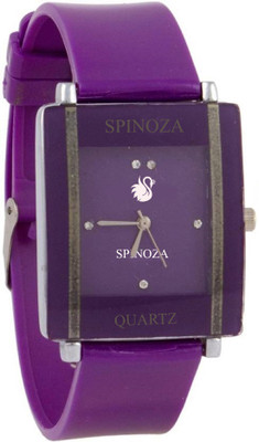 

SPINOZA Purple square shape simple and professional women Watch - For Girls