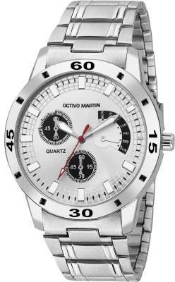 OCTIVO MARTIN OM-CH 1023 White Chronograph Pattern Watch  - For Men   Watches  (OCTIVO MARTIN)