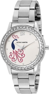 OCTIVO MARTIN OM-CH 2016 White Studded Watch  - For Women   Watches  (OCTIVO MARTIN)