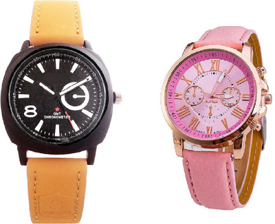 View COSMIC LIGHT BROWN BELT SPORTS MEN WATCH WITH GENEVA PLATINUM ARTIFICIAL CHRONOGRAPH PARTY WEAR Watch  - For Women Wrist Watches Price Online(COSMIC)