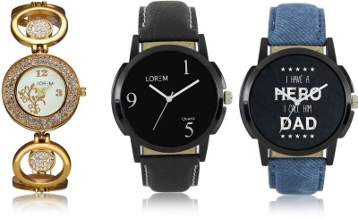 Shivam Retail LR06-07-204 New Latest Collection Metal & Leather Strap Men & Women Combo Watch  - For Boys & Girls   Watches  (Shivam Retail)