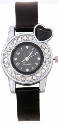 

SPINOZA black crystals heart unique and beautiful glory women Watch - For Girls