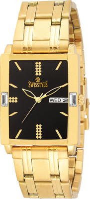 

Swisstyle SS-GSQ1177-BLK-GLD Watch - For Men