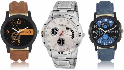 LOREM New LR01-02-101 Exclsive Chronograph Pattern Best Stylish Combo Watch  - For Men   Watches  (LOREM)