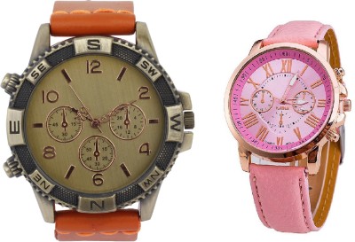 declasse orange direction men watch with geneva platinum party wear Watch  - For Women   Watches  (Declasse)