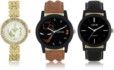 Shivam Retail LR04-05-203 New Latest Collection Metal & Leather Strap Men & Women Combo Watch  - For Boys & Girls   Watches  (Shivam Retail)