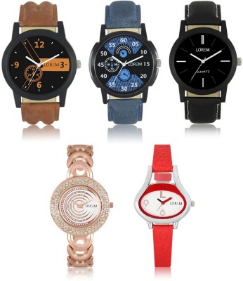 Shivam Retail LR1-2-5-202-206 New Latest Collection Metal & Leather Strap Men & Women Combo Watch  - For Boys & Girls   Watches  (Shivam Retail)
