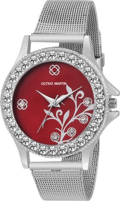 OCTIVO MARTIN OM-CH 2013 Red Studded Watch  - For Women   Watches  (OCTIVO MARTIN)