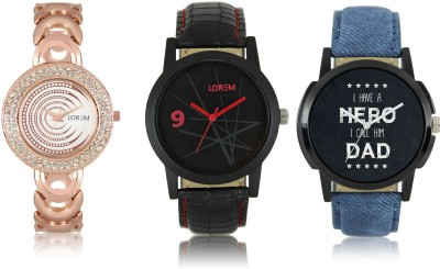 Shivam Retail LR07-08-201 New Latest Collection Metal & Leather Strap Men & Women Combo Watch  - For Boys & Girls   Watches  (Shivam Retail)