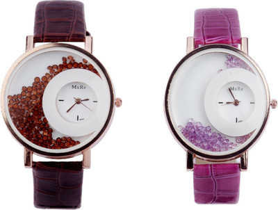 MxRe Combo Brown Purple Watch - For Women