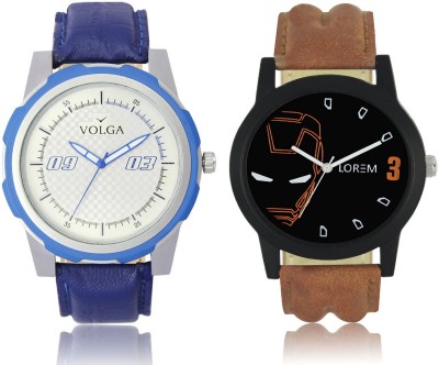 Volga VL41LR04 New Exclusive Collection Leather Strap-Belt Mens Watches Best Offer Combo Watch  - For Boys   Watches  (Volga)