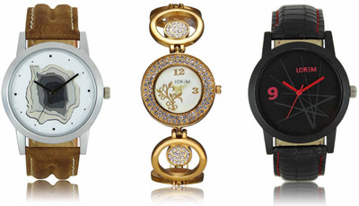 View Shivam Retail LR08-09-204 New Latest Collection Metal & Leather Strap Men & Women Combo Watch  - For Boys & Girls Wrist Watches Price Online(Shivam Retail)