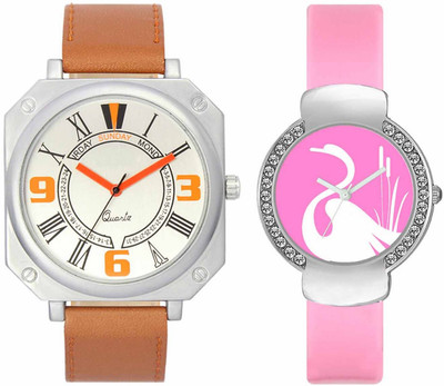 Volga VL45VT24 Exclusive Leather & Plastic Boys & Girls Combo Watch - For Men & Women