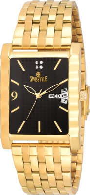 Swisstyle SS-GSQ1179-BLK-GLD Watch  - For Men   Watches  (Swisstyle)
