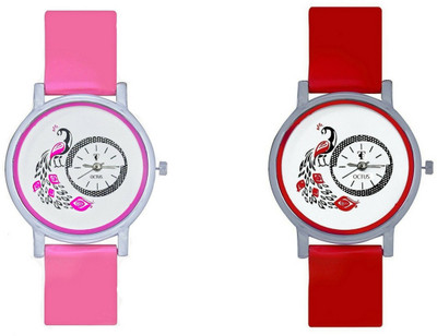 

vk sales Pink And Red Watch Watch - For Girls