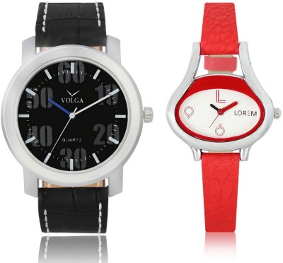 Volga VL39LR0206 New Latest Collection Leather Band Boys & Girls Combo Watch  - For Men & Women   Watches  (Volga)